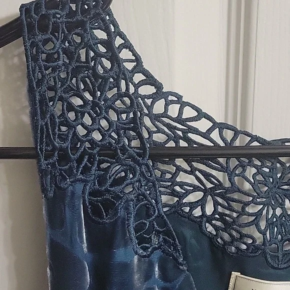 Anthropologie Moulinette Soeurs Lacy Velvet Silk Dress - Picture 6 of 7